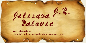 Jelisava Malović vizit kartica